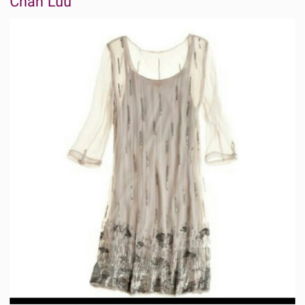 Chan alu Doveskin Sequin Dress Small